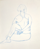 Matsyendrasana, 2018, Buntstift/Papier